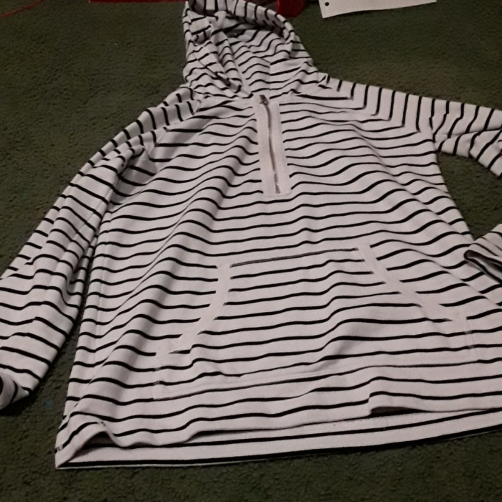 Navy Blue and white striped shirt